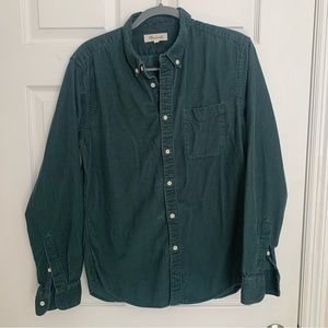 Madewell Green Corduroy Shirt
